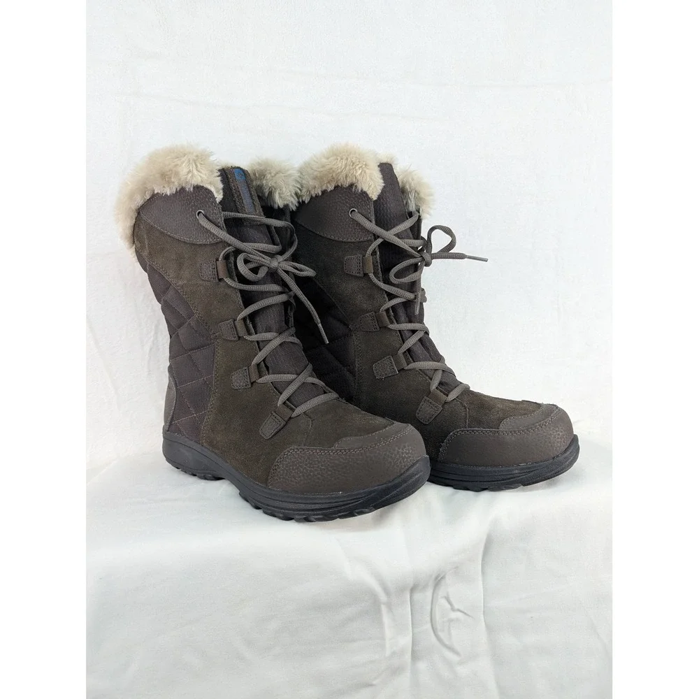 Columbia Minx Mid II Omni-Heat Waterproof Winter Boots‎ Brown Womens 10